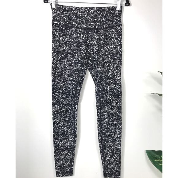 Lululemon 6 Wunder Under Pant Legging Iced Wave White Black Luxtreme Athleisure - Picture 1 of 14